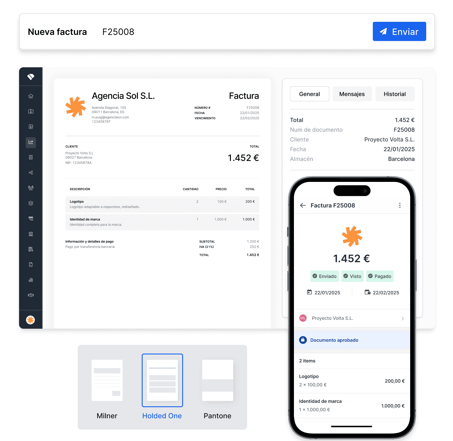 Holded agency management dashboard