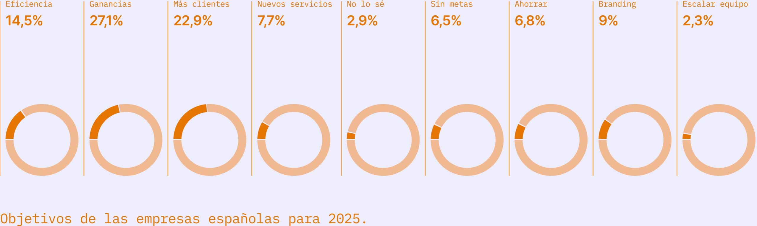 Objetivos de las empresas españolas para 2025