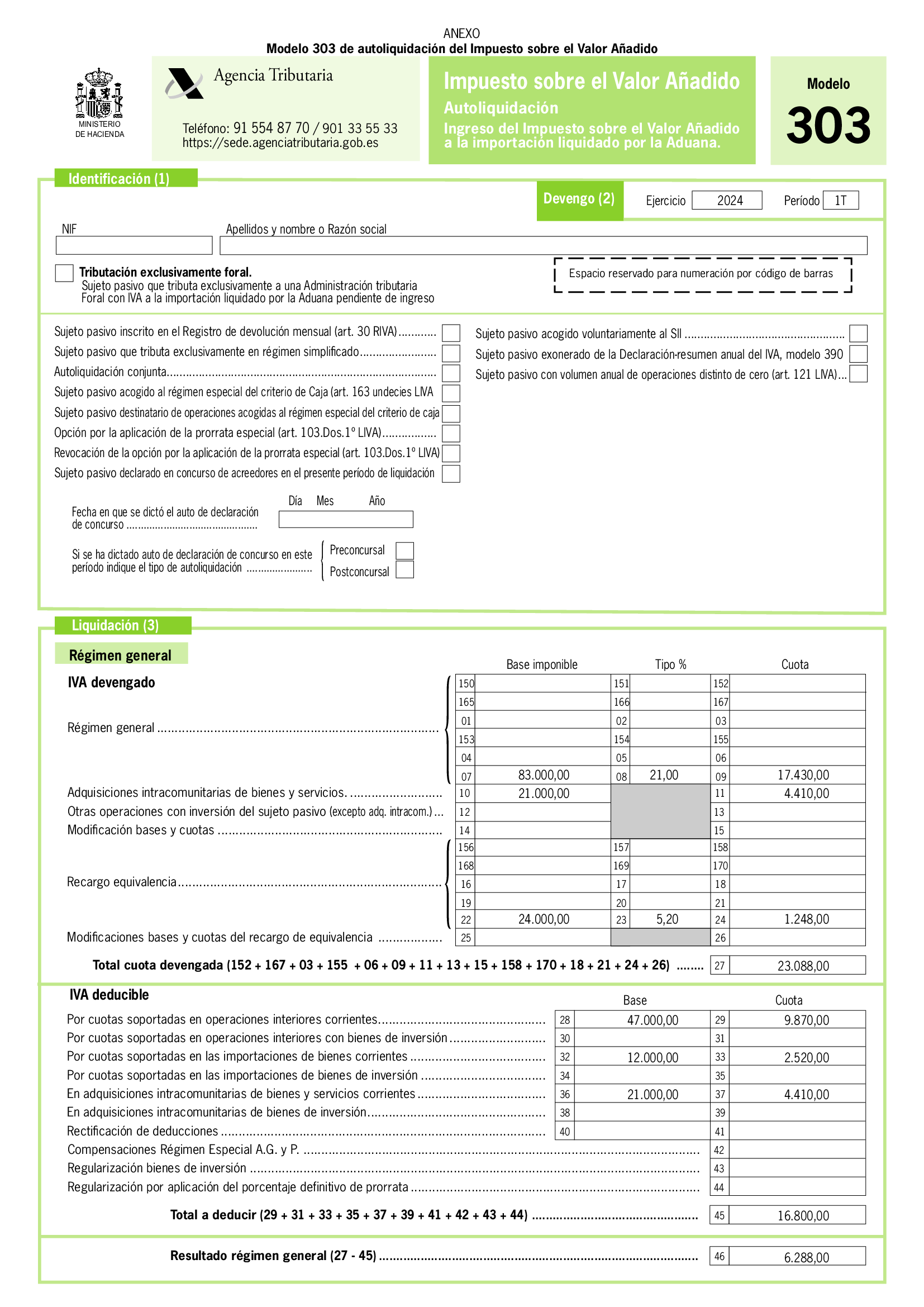 ejemplo de modelo 303